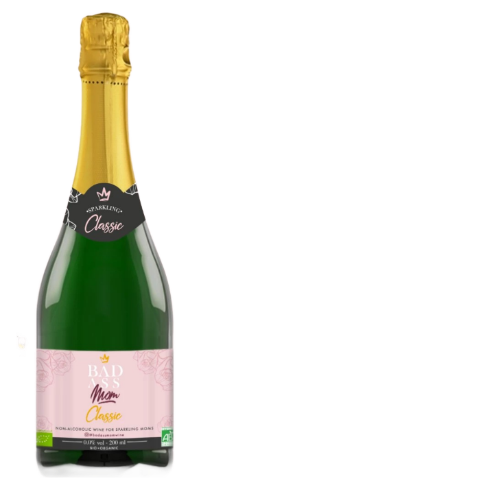 Badass Mom Wine Non-Alcoholic Sparkling White Wine