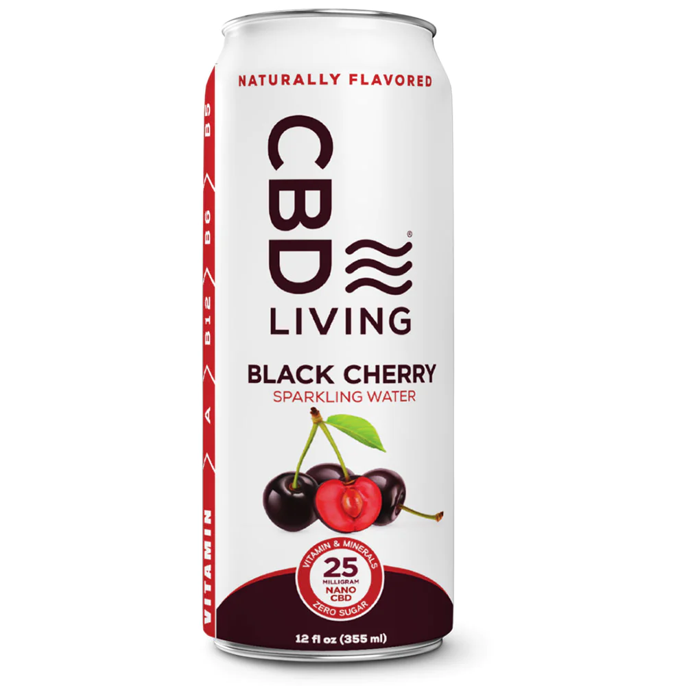 CBD Living Black Cherry Sparkling Water