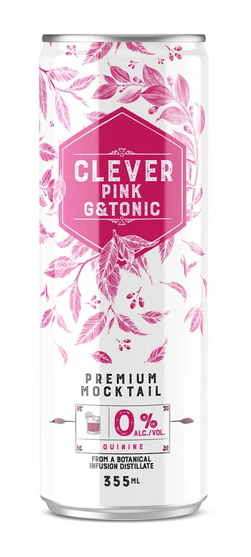 Clever Mocktails Non-Alcoholic Clever Pink Gin & Tonic