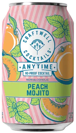 Craftwell Cocktails Anytime No-Proof Cocktail: Peach Mojito