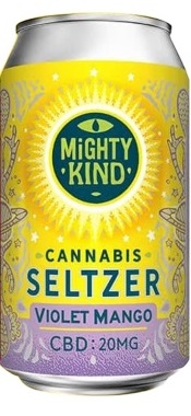 Mighty Kind Violet Mango CBD Seltzer