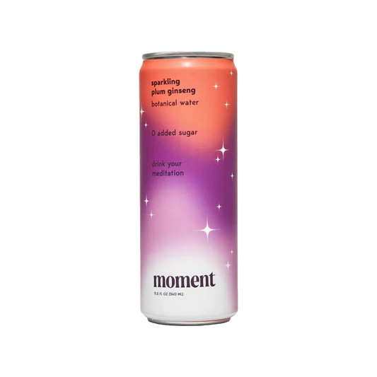 Moment Plum Ginseng Sparkling Botanical Water