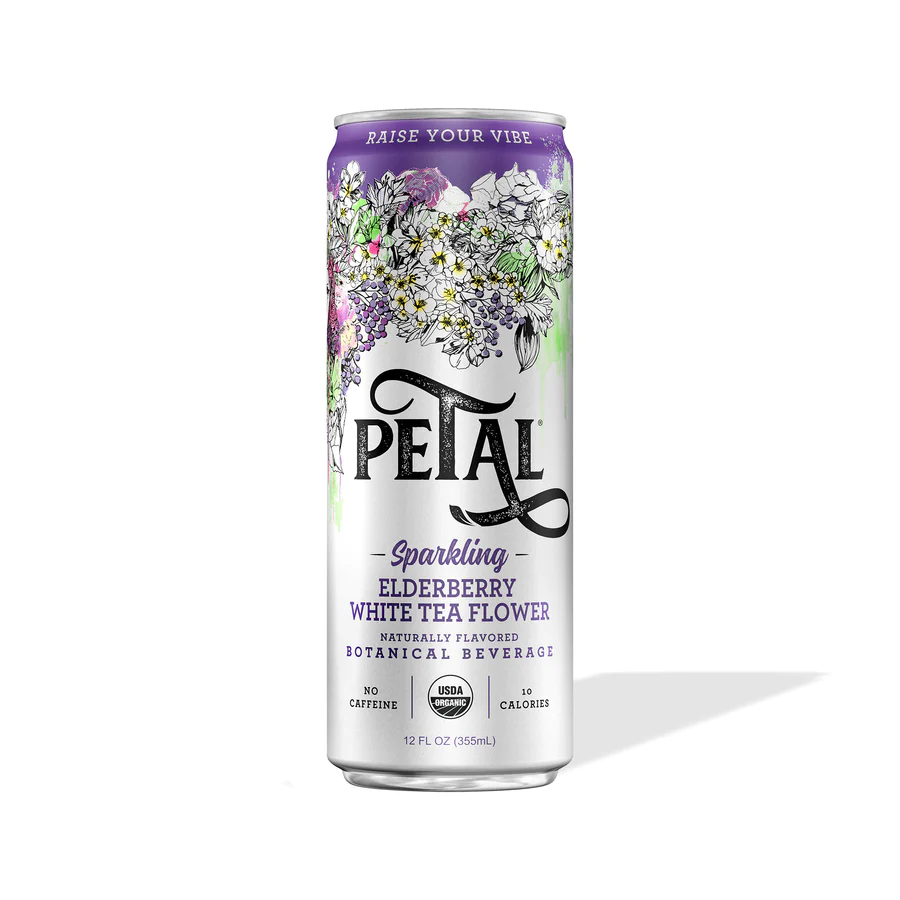 Petal Sparkling Botanicals Elderberry White Tea Flower