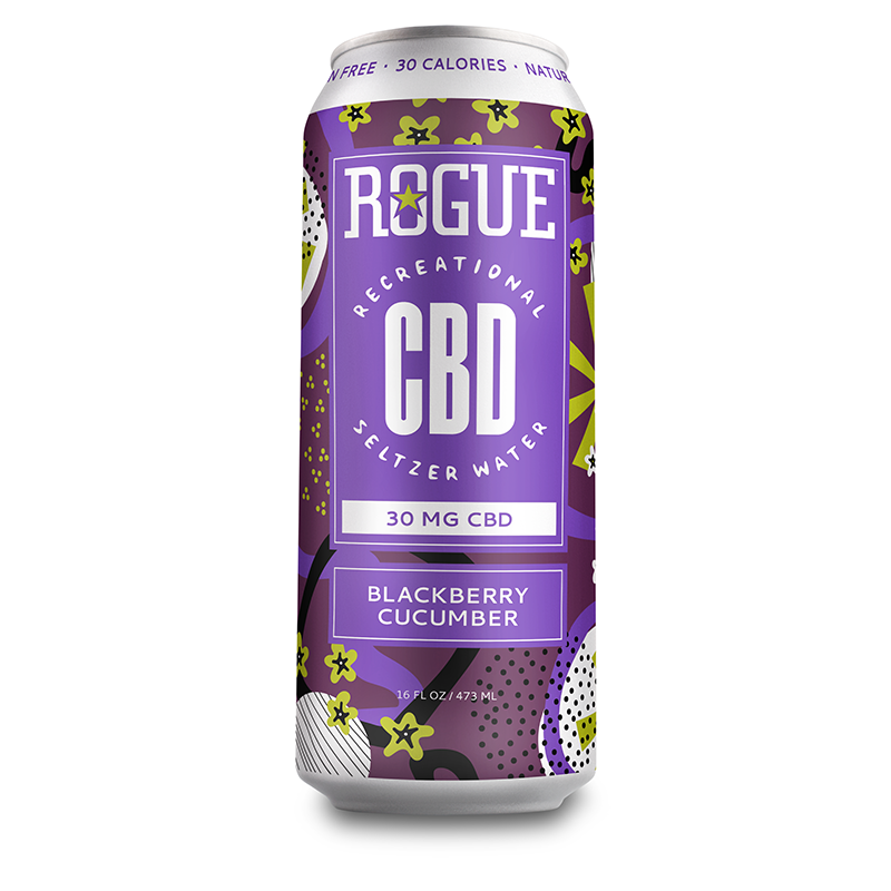 Rogue Blackberry Cucumber CBD Seltzer