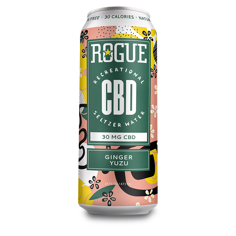 Rogue Ginger Yuzu CBD Seltzer