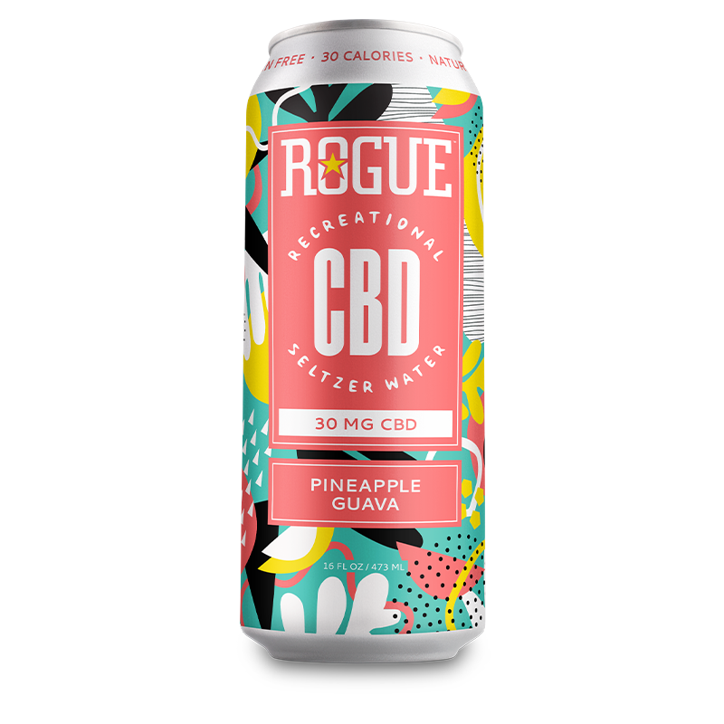 Rogue Pineapple Guava CBD Seltzer