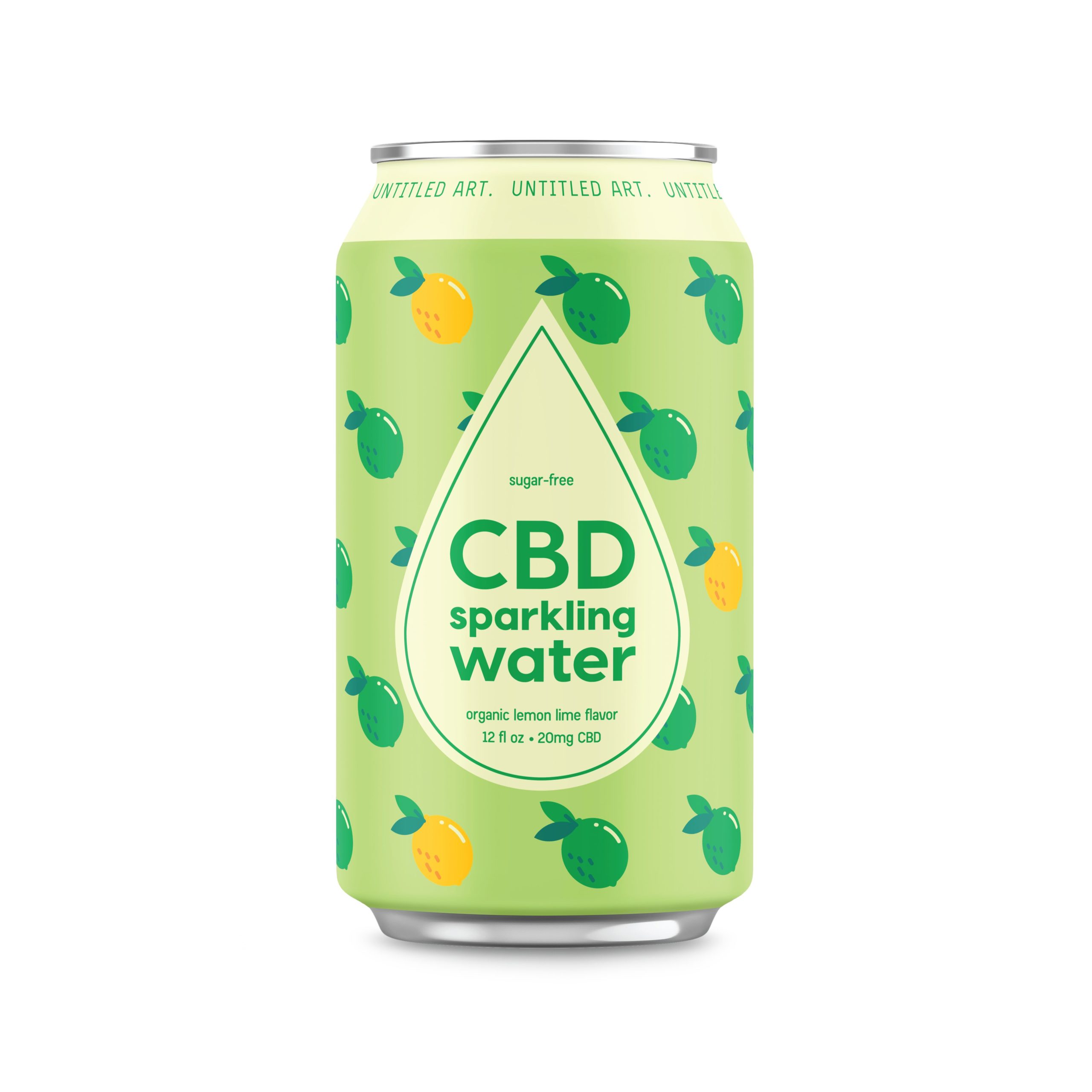 Untitled Art CBD Sparkling Water – Lemon Lime