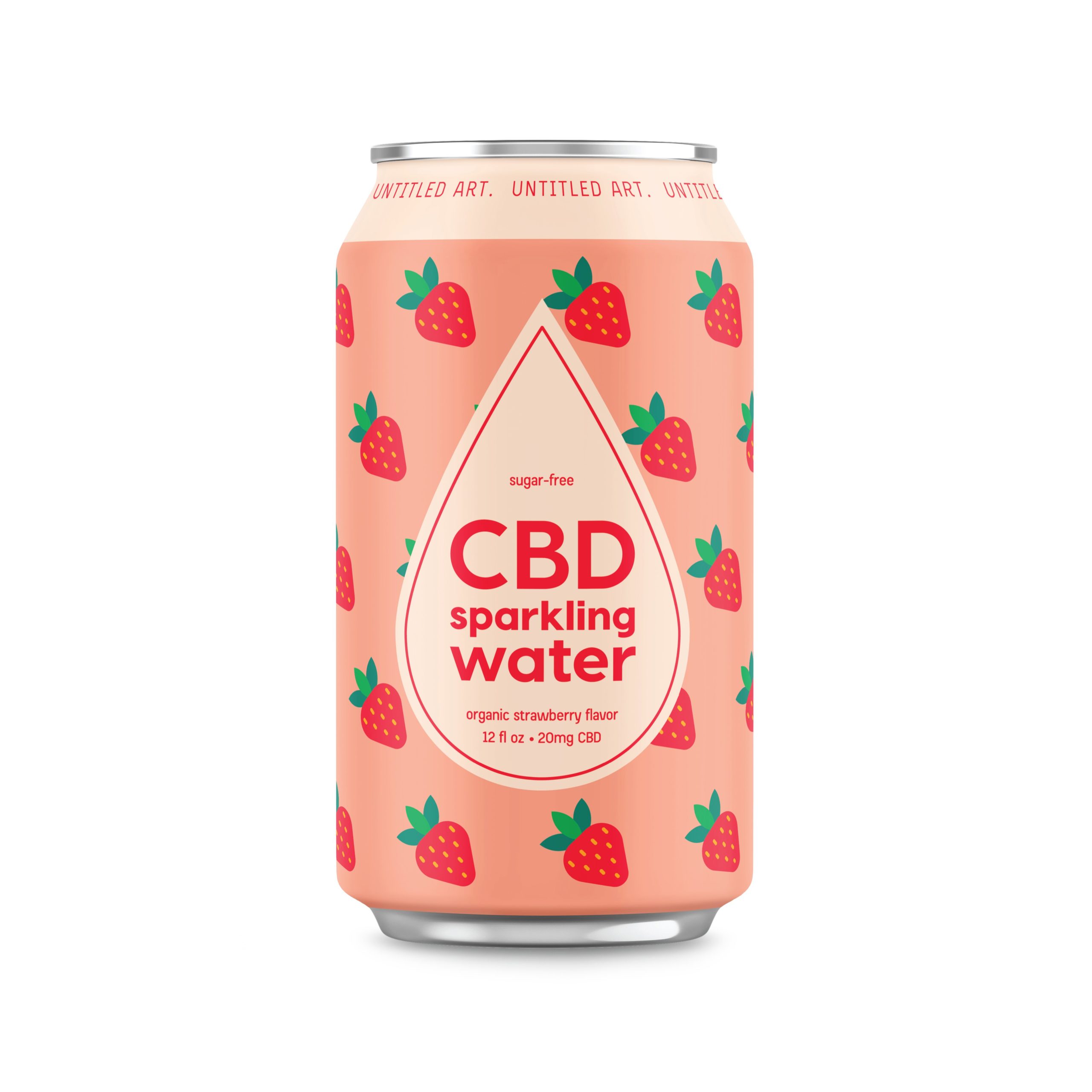 Untitled Art CBD Sparkling Water – Strawberry