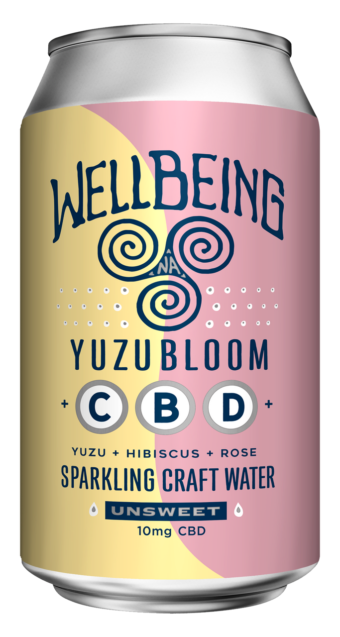 WellBeing Brewing Co. YuzuBloom CBD Sparkling Craft Water